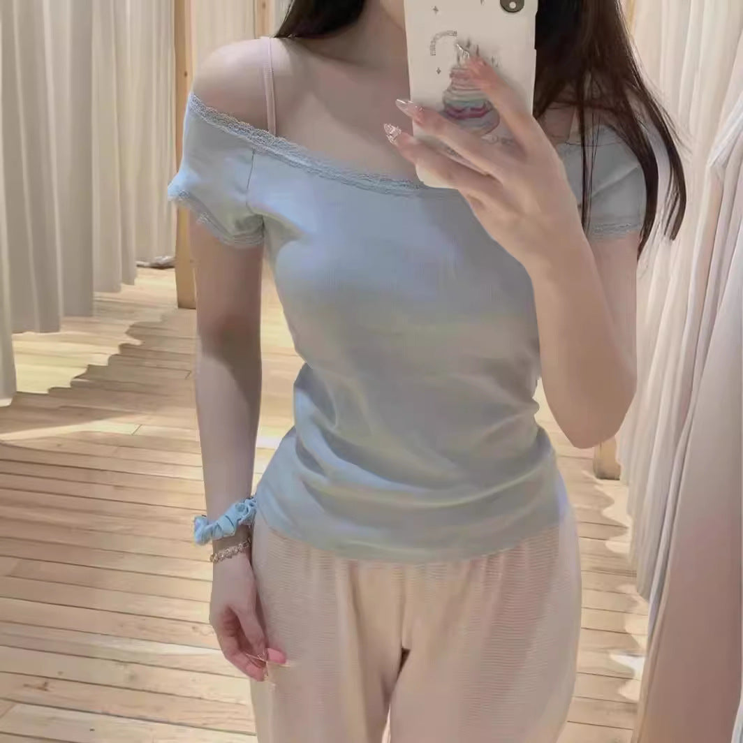 Ballet Pure Desire Wind Short Sleeve T-shirt Top