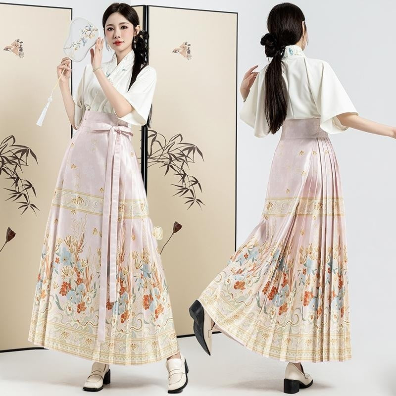 New Graceful Personality Ethnic Style Hatchet Face Skirt