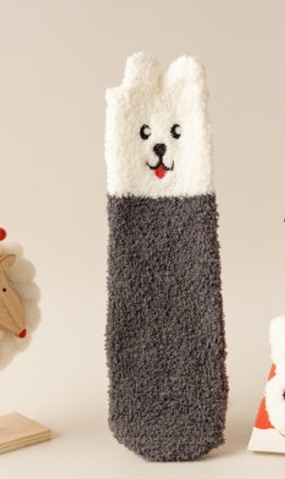 Three-dimensional Cartoon Soft Home Floor Socks In The Tube