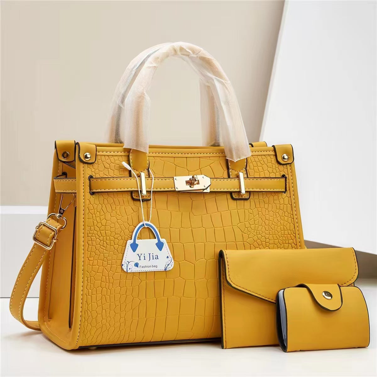 Stylish And Minimalist Macaron Three-piece Handbag