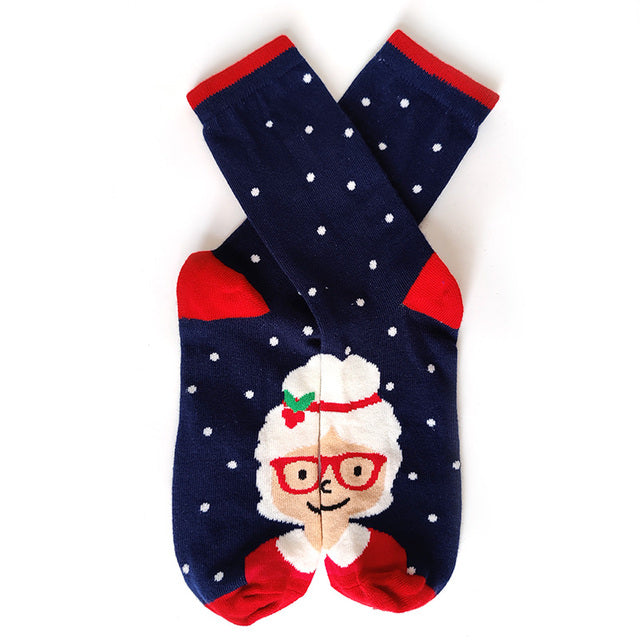 Women Casual Winter Christmas Socks Thickened David's