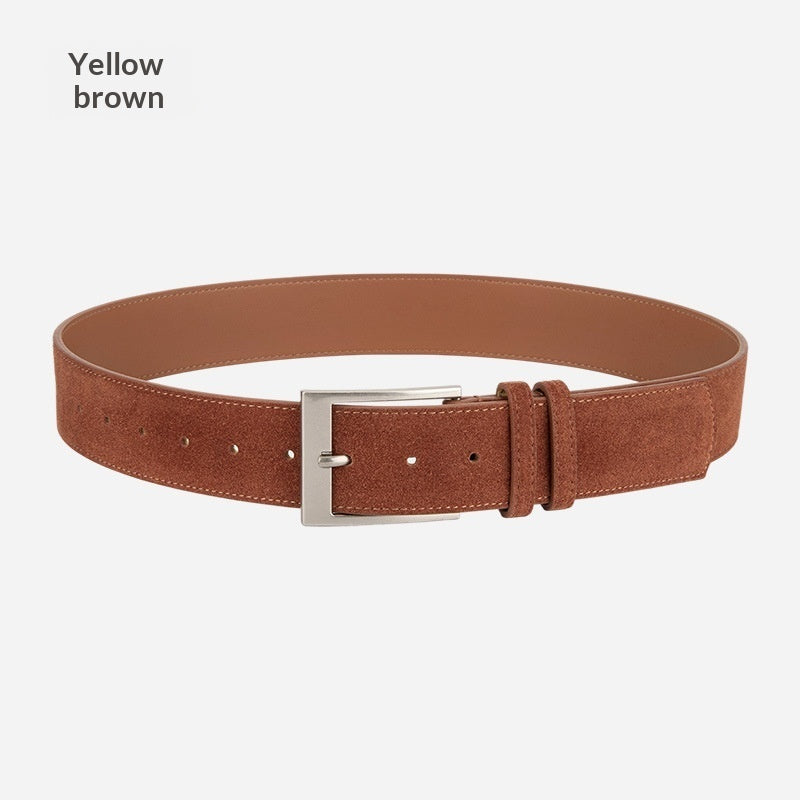 Womens Niche Style Decorative Dress Pants Belt Korean Style Genuine Leather Waist Belt