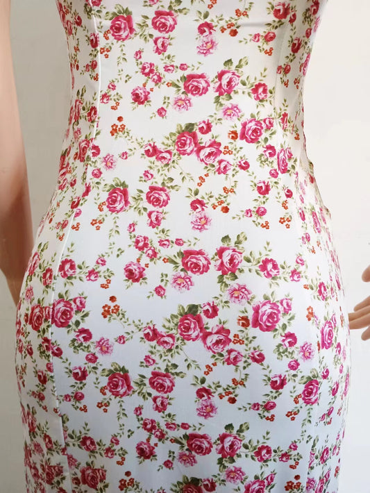 Little Flower Bohemian Split Strap Dress Girl