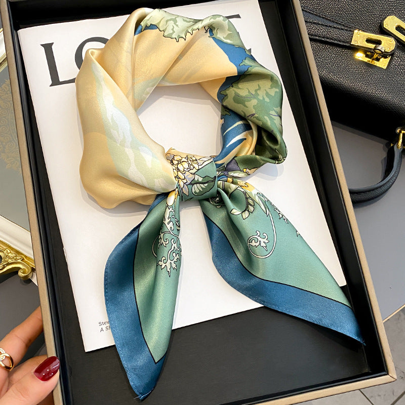 Women's Dual-use Air Conditioner Shawl  Silk Scarf