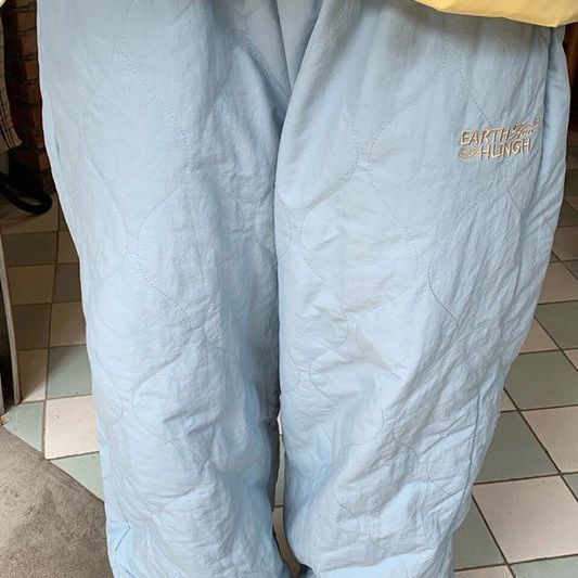 Autumn And Winter Diamond Plaid Thickened Polar Fleece Cotton Pants