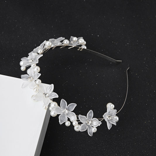 Women's Floral Pearl Hair Hoop Headwear