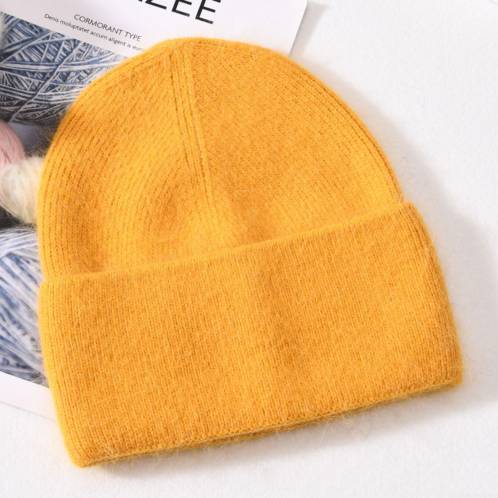 Autumn And Winter New Outdoor Solid Colour Knitted Wool