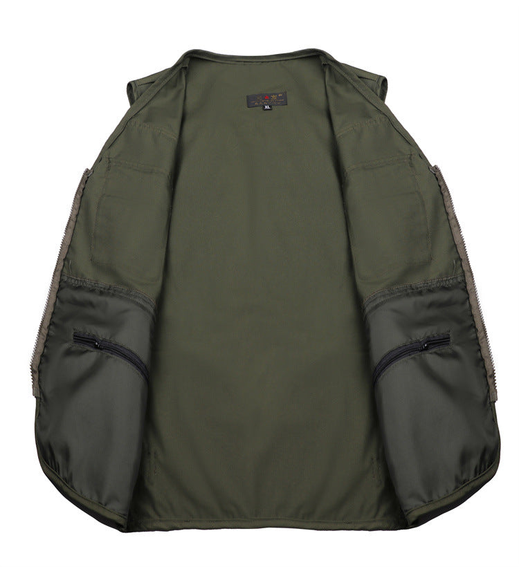 Men's Vest Outdoor Multi-pocket Functional Photography Advertising Fishing Plus Size