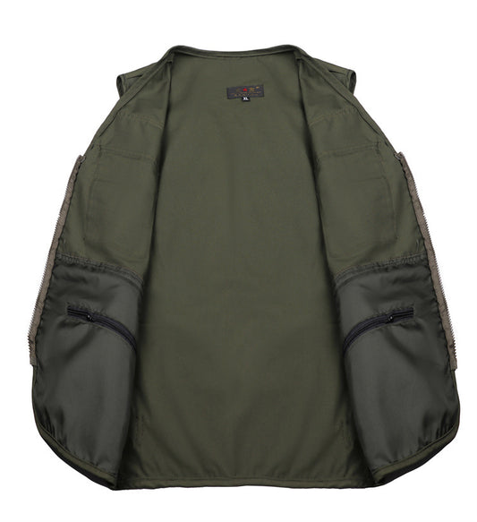 Men's Vest Outdoor Multi-pocket Functional Photography Advertising Fishing Plus Size