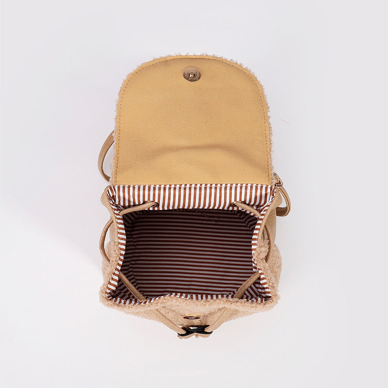 Women's Tassel Bucket High Sense Mao Bag