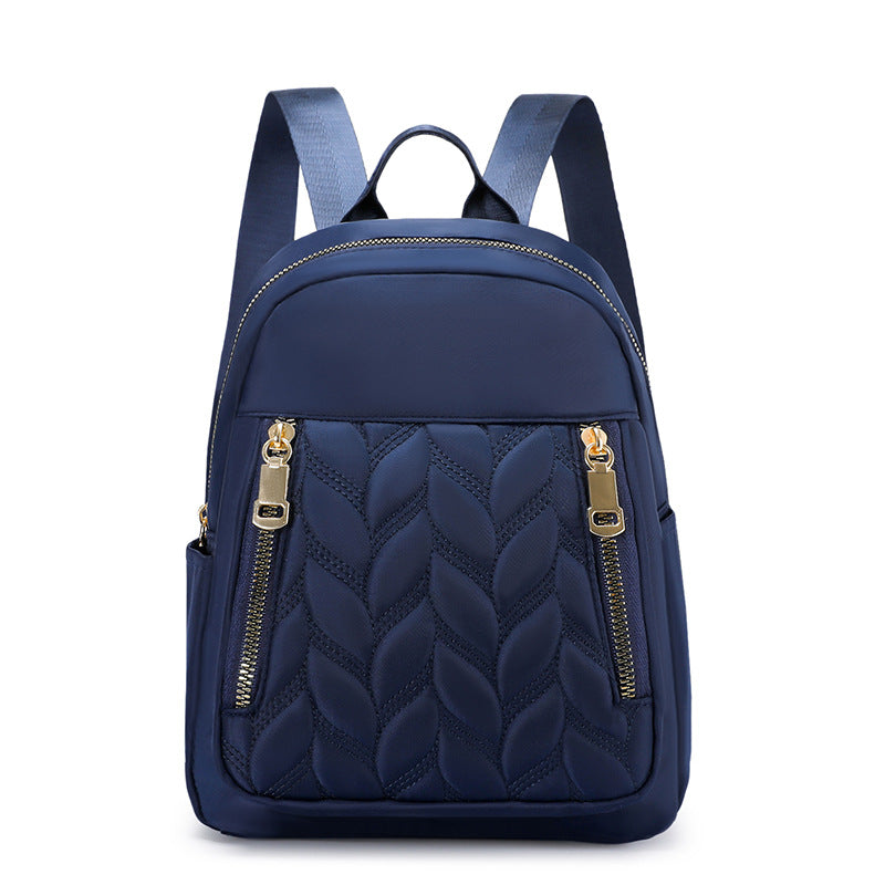 Fashion Women's Backpack Simple Rhombus Trendy Solid Color
