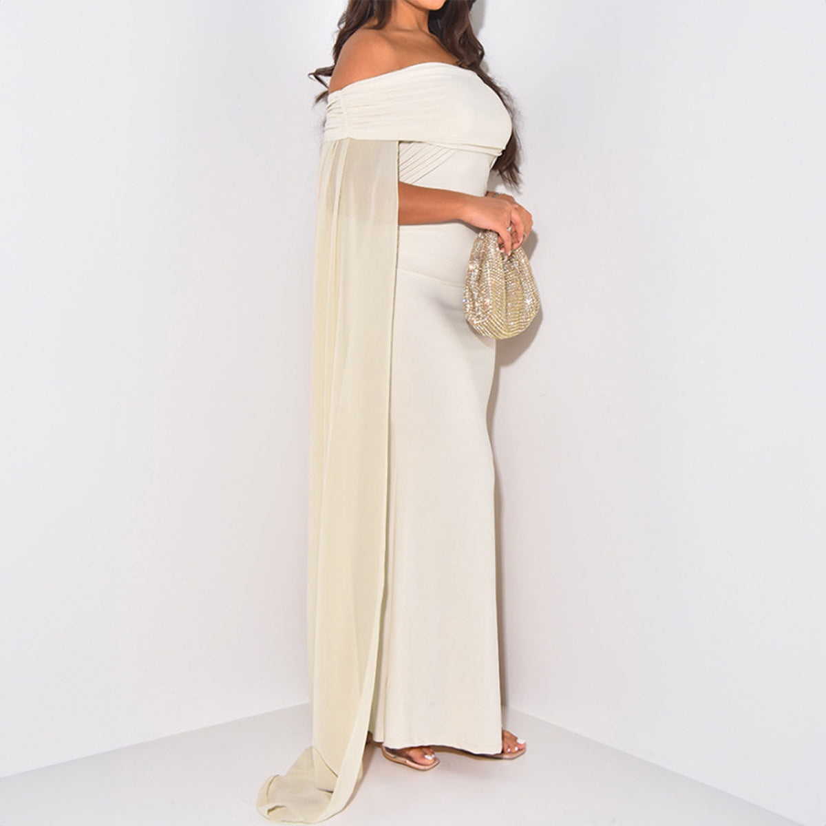 Womens Solid-Color Casual Bodycon Maxi Dress
