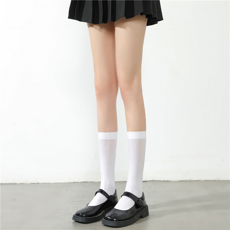 Solid Color Velvet Over Knee Socks JK Accessories