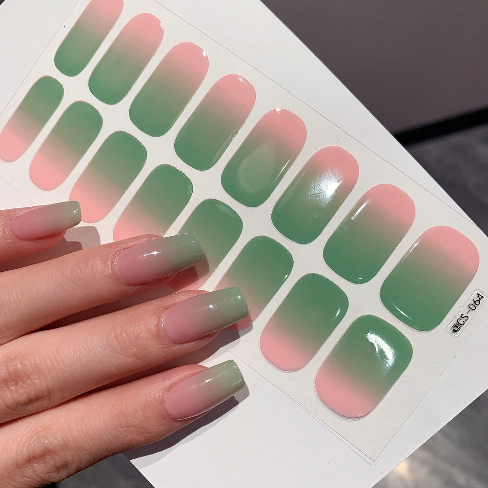 Gradient Color Nail Sticker Spring And Summer Comely Finger