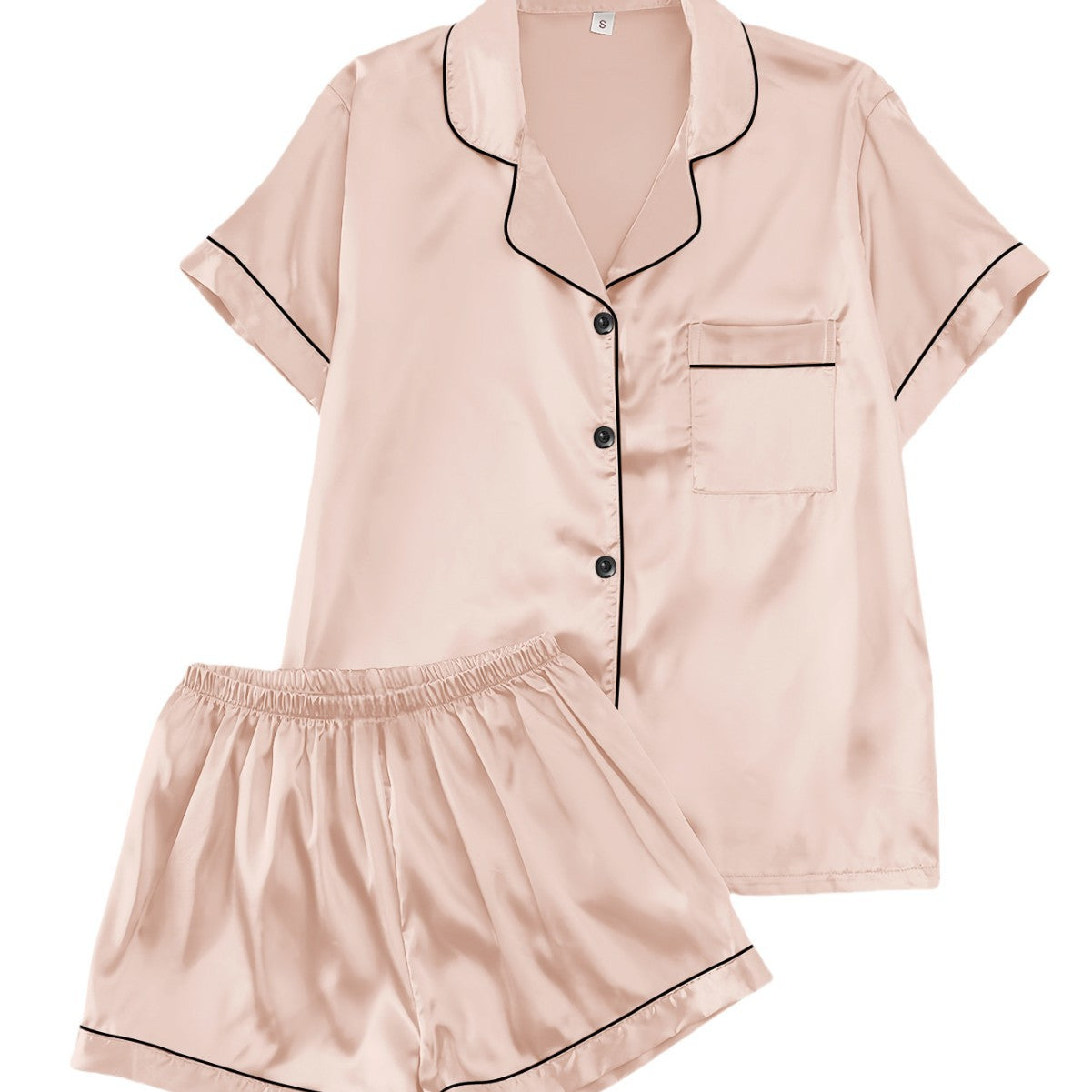 Short-sleeve Satin Three-piece And Six-piece Pajama Sets