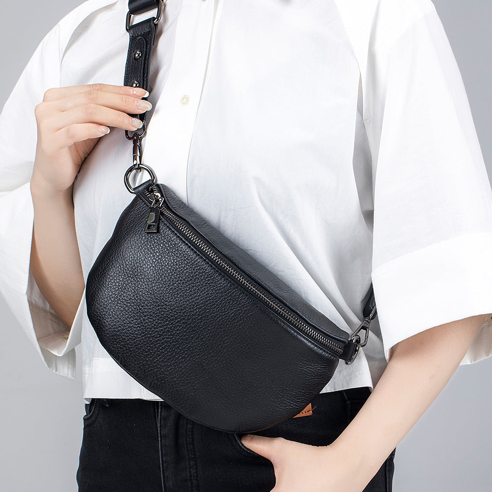 Genuine Leather Simple Women's High-grade Messenger Bag Shoulder