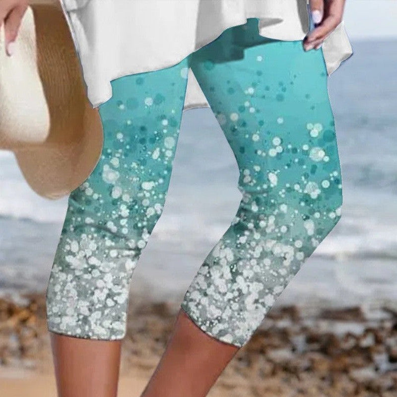 White Regular Cotton Breathable Shorts Print