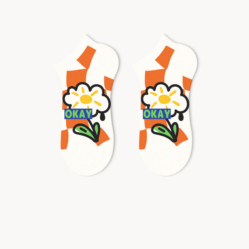 Summer Cartoon Female Cute And Breathable Thin Socks