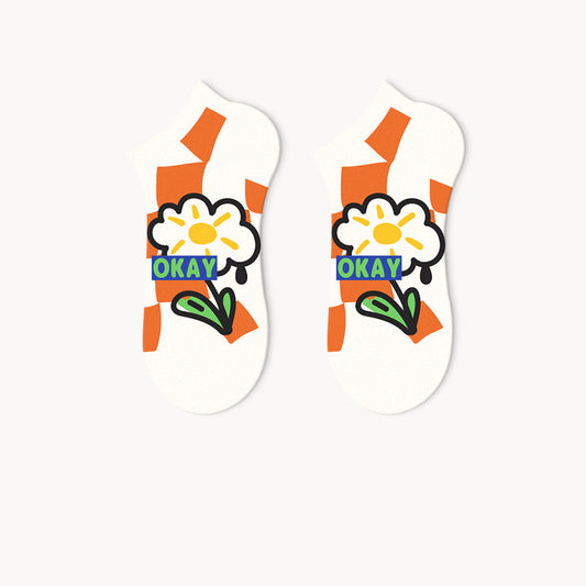 Summer Cartoon Female Cute And Breathable Thin Socks