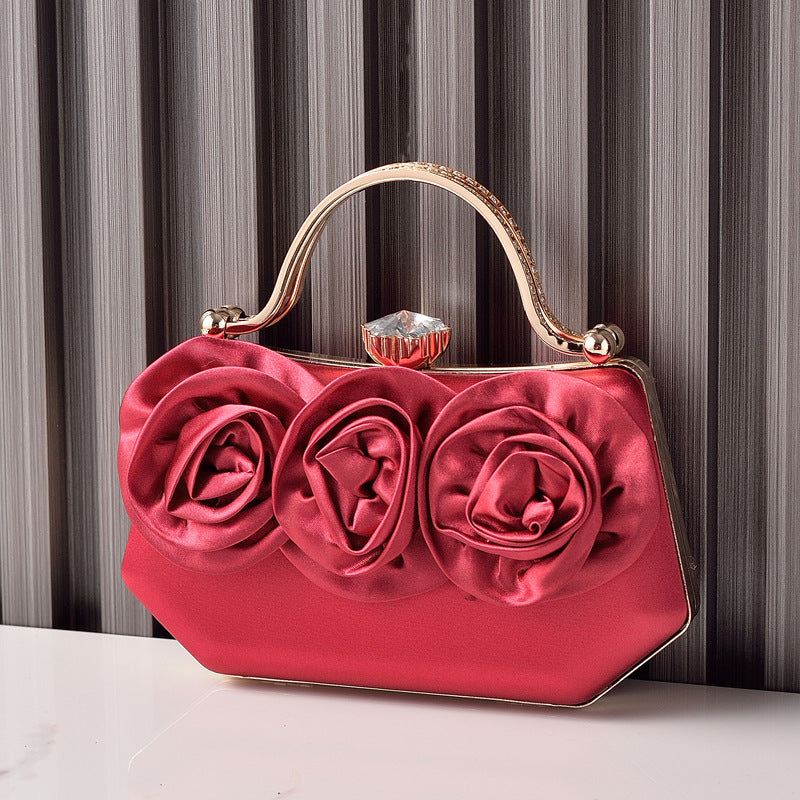 Silk Flower Evening Bag Dress Matching Party