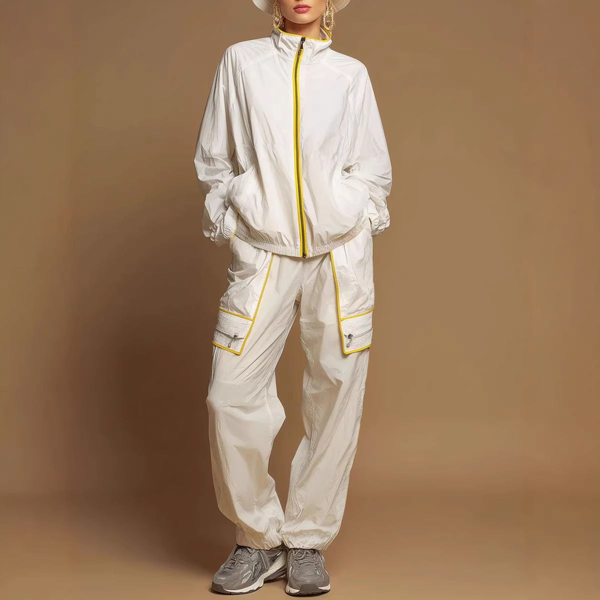 Loose-fitting Jacket Short And Long Skirt Set With Liningtwo-piece Set