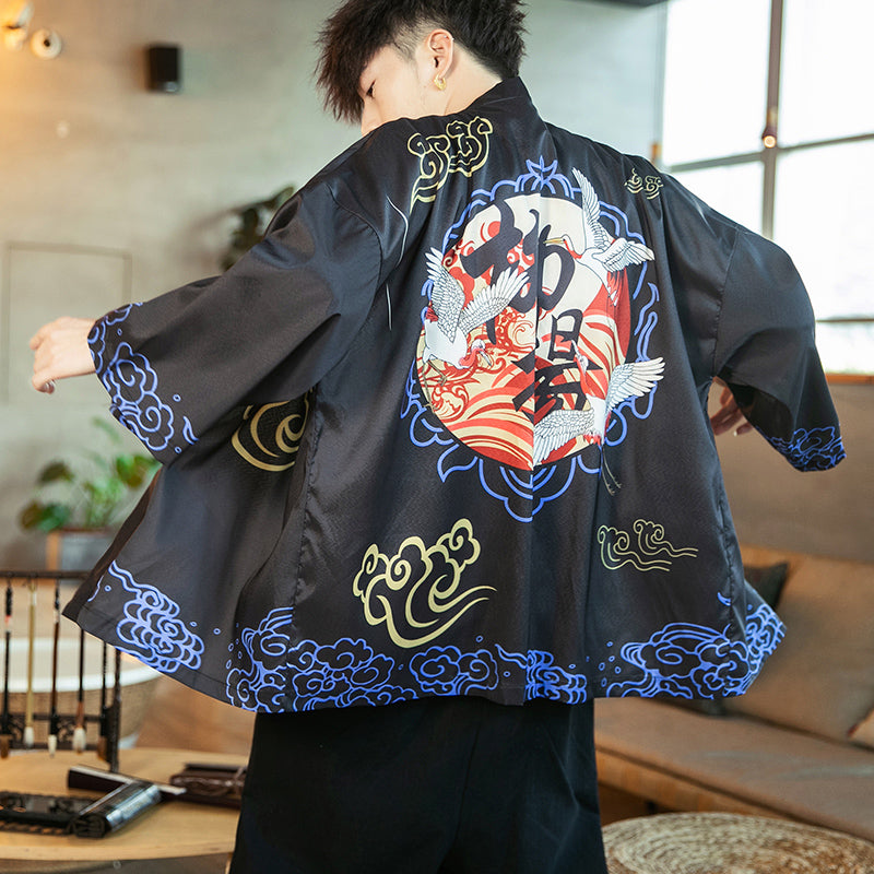 Chinese Tang Costume Improved Hanfu Men's Robe Coat