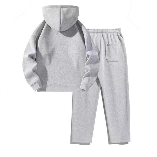 Women's Casual Lapel Half-zip Sweatshirt And Wide-leg Pants Set