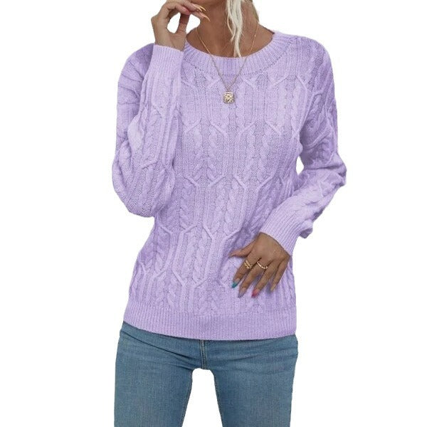 Idle Style Solid Color Sweater Women's Autumn And Winter Soft Glutinous