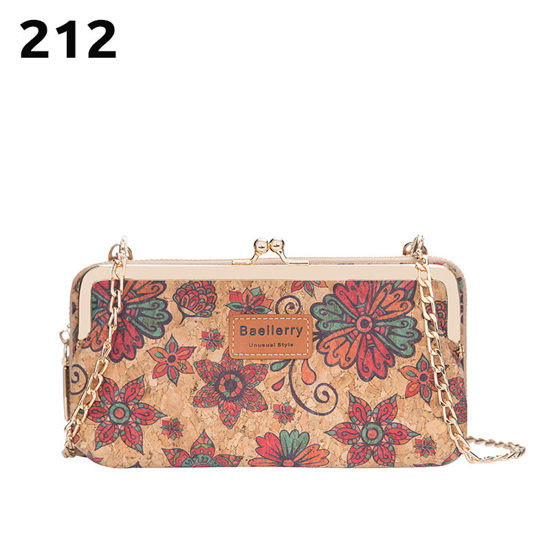 Women's Fashion Cross Section Print Multifunctional Zipper Shoulder Crossbody Bag