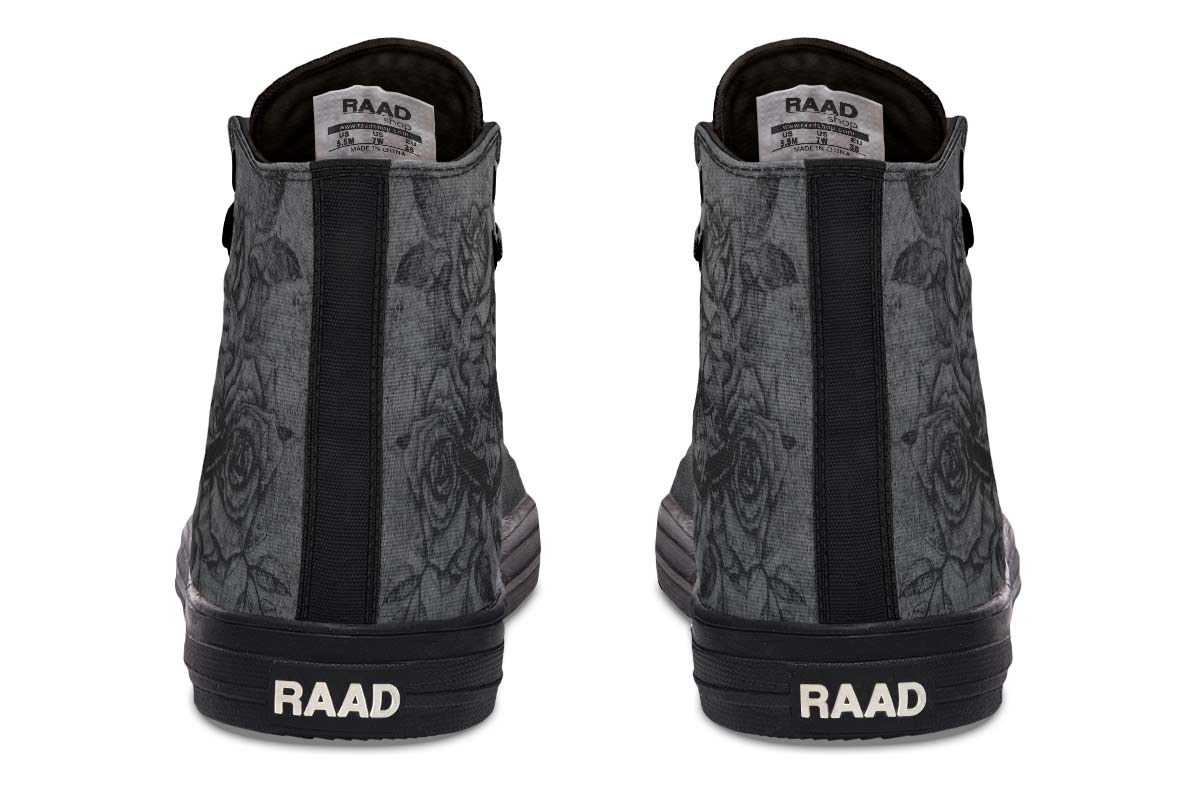 Men's And Women's Fashion Color Printing High-top Canvas Shoes