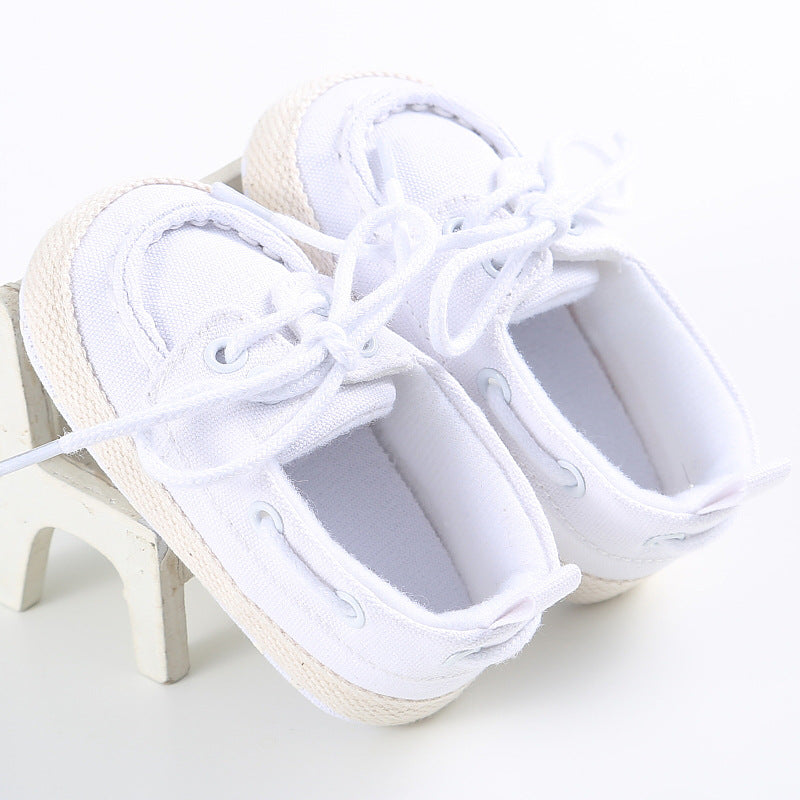 Baby's Shoes Canvas Shoes Spring And Autumn 0-1 Years Old Solid Color Soft-soled Casual Baby Shoes