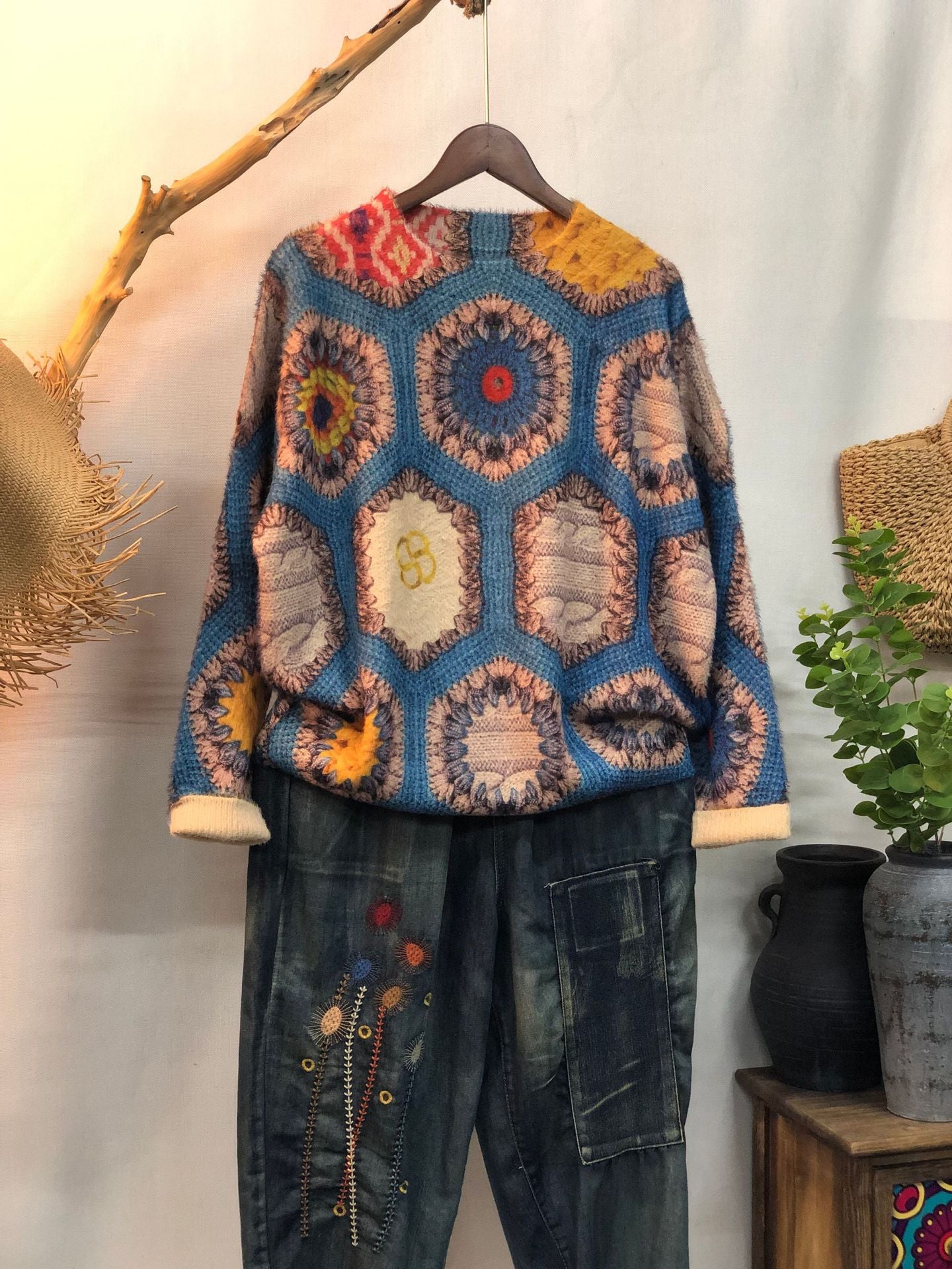 New Women's Loose-fitting Round-neck Sweater For Outerwear