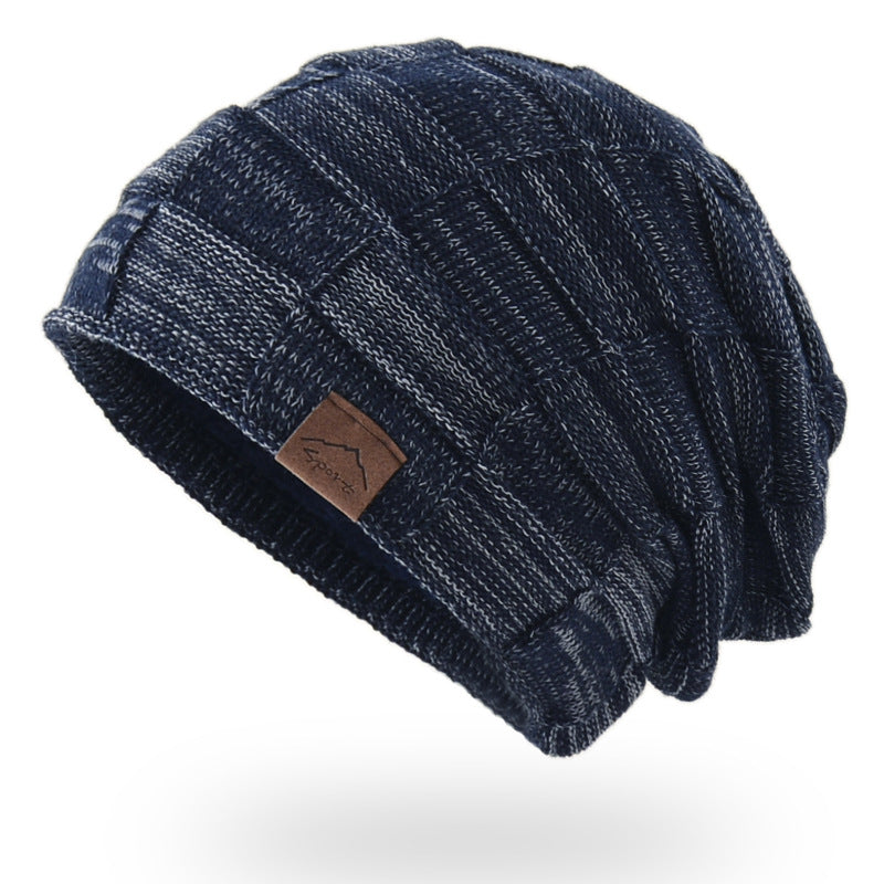 Fleece Mixed Color Versatile Knitted Hat For Warmth