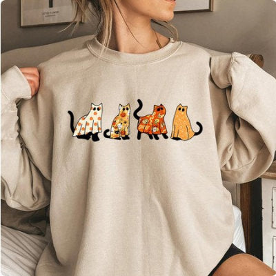 Halloween Ond Græskarhoved Sweater Sjovt Trykt Mode Fest Hættetrøje