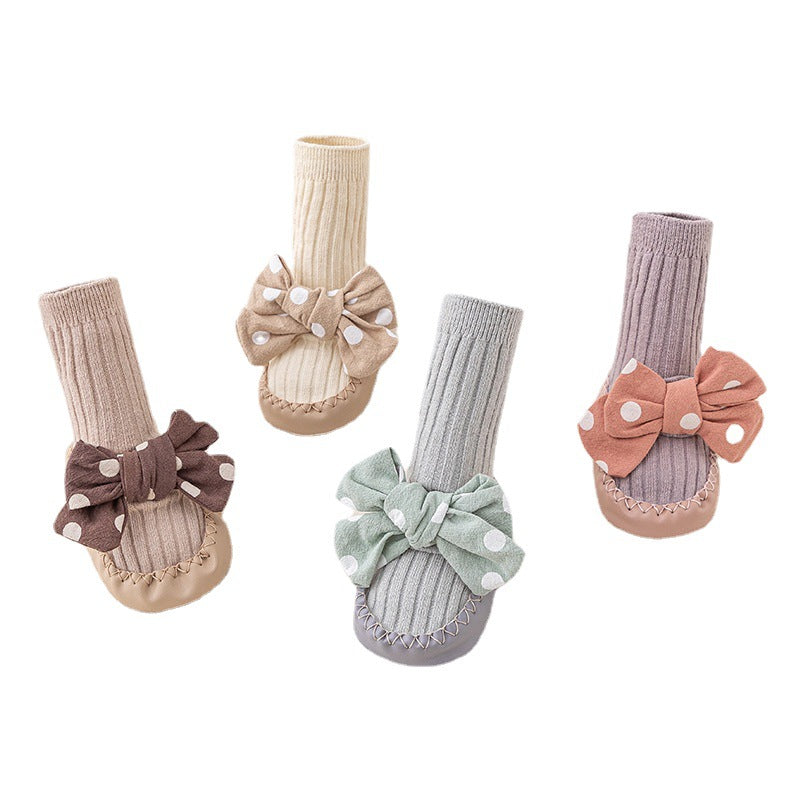 Korean Double Needle Zero Thread Baby Glue Floor Socks