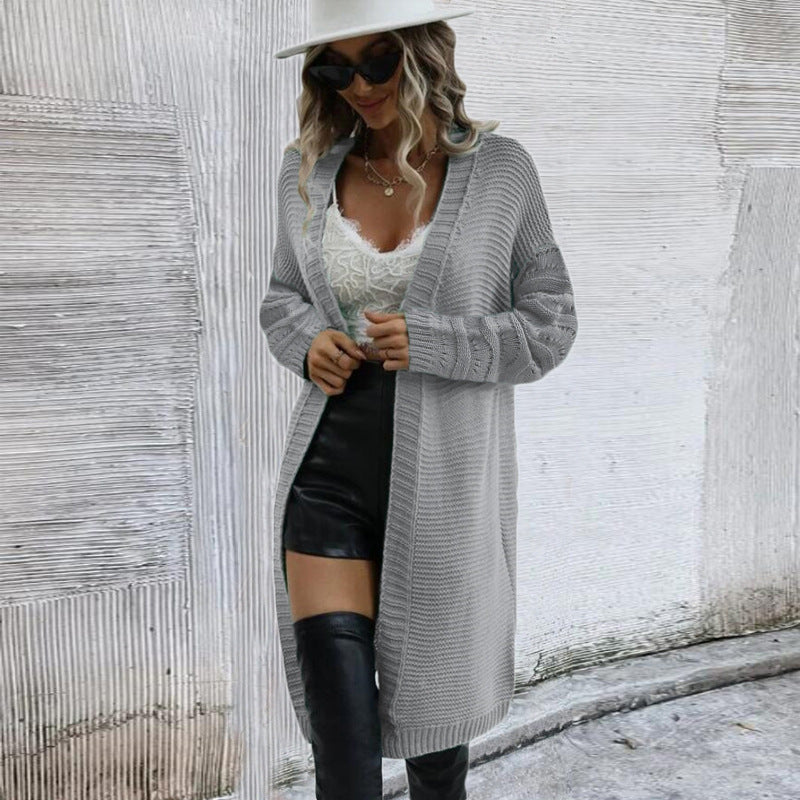 Autumn And Winter New Long Sweater Coat Knitted Cardigan