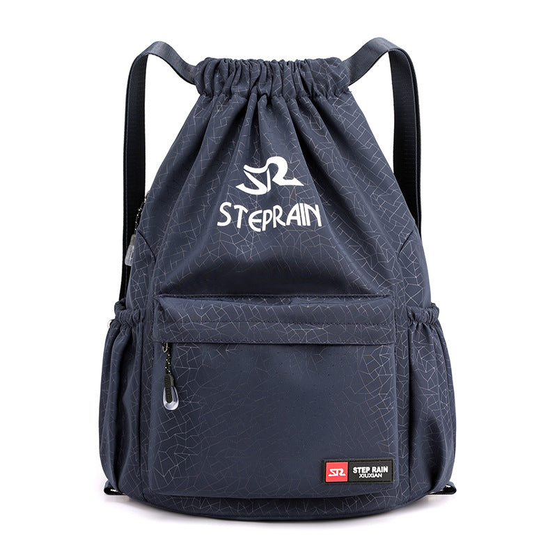 Drawstring Solid Color Simple Drawstring Lightweight Double-shoulder Backpack