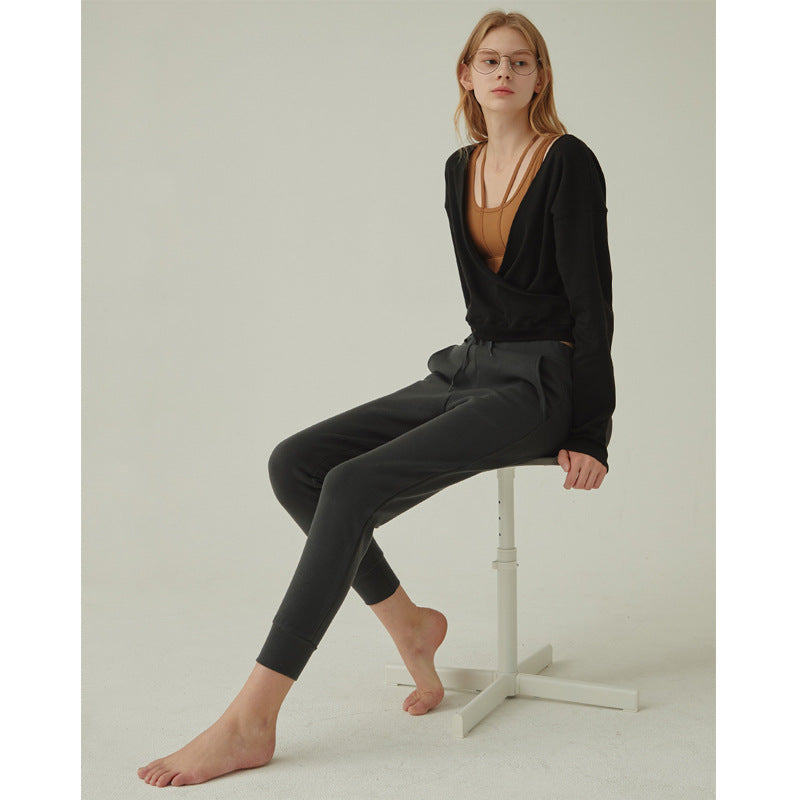 Long Sleeve Sports Fitness Top Yoga Blouse Sweater