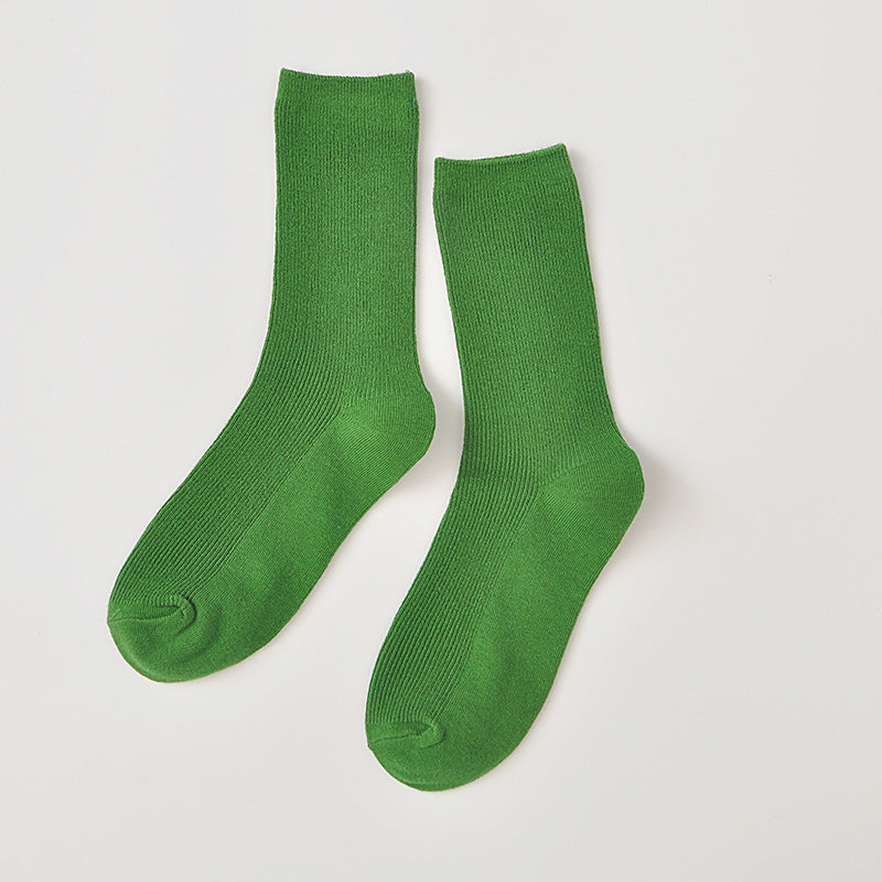 Medium Tube Long Tube Fluorescent Candy Color Socks