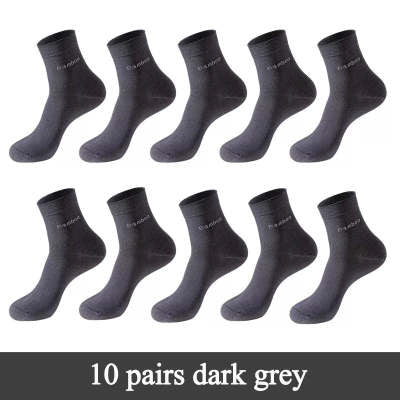 Socks Solid Color Socks Men's Mid-tube Bamboo Fiber Socks Men