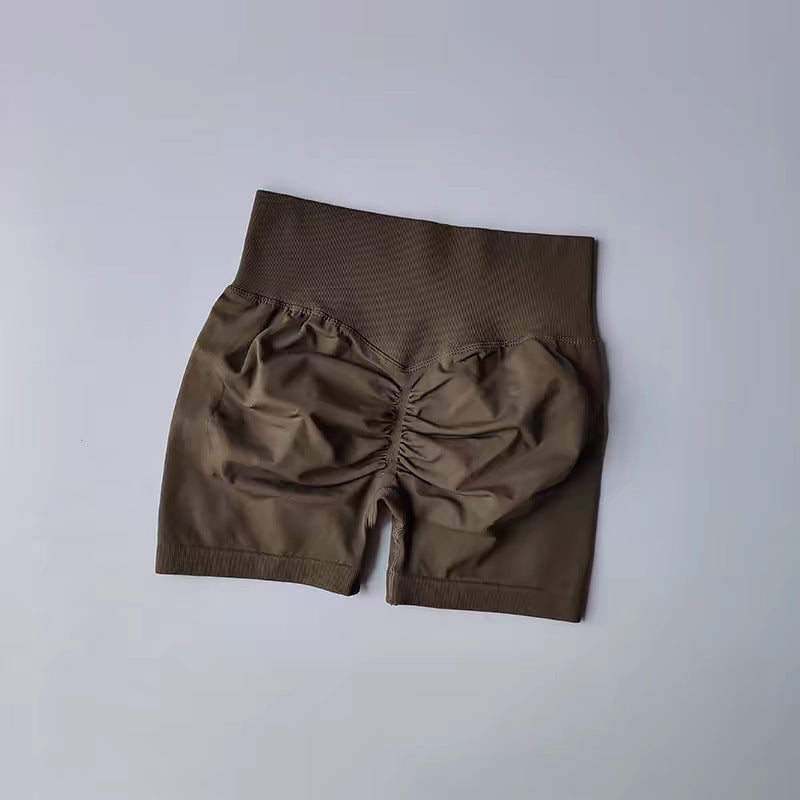 High Waist Stretch Breathable Quick-drying Running Seamless Shorts Sports Yoga Shorts