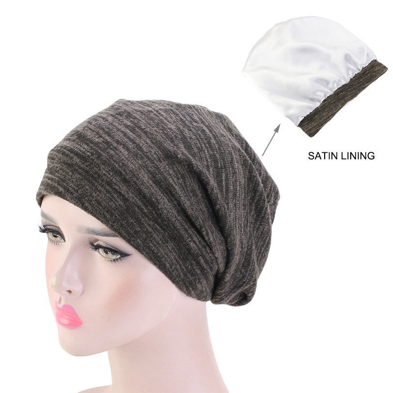 Two Tone Lined Satin Moon Hat