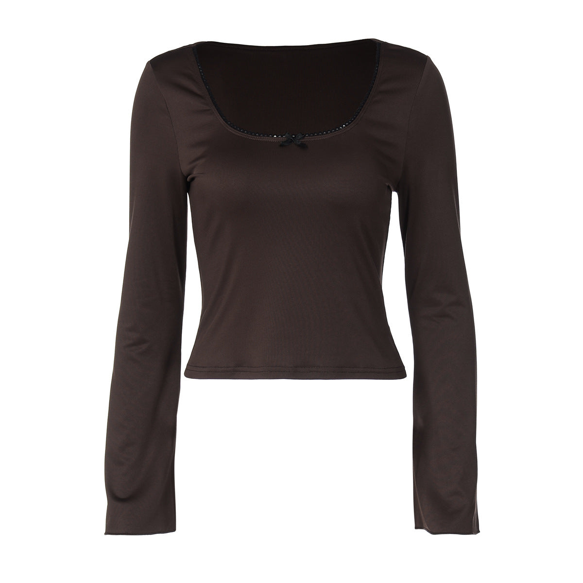 Hot Girl Short Skinny Slimming Bottoming Shirt Top