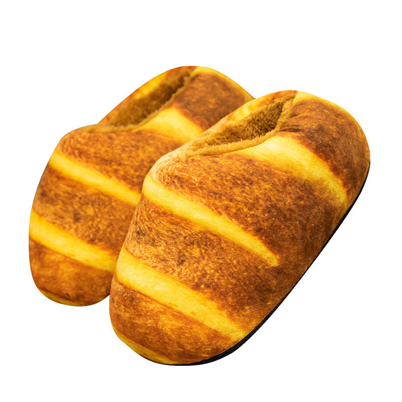 Creative Bread Toast Cotton Shoes Home Indoor