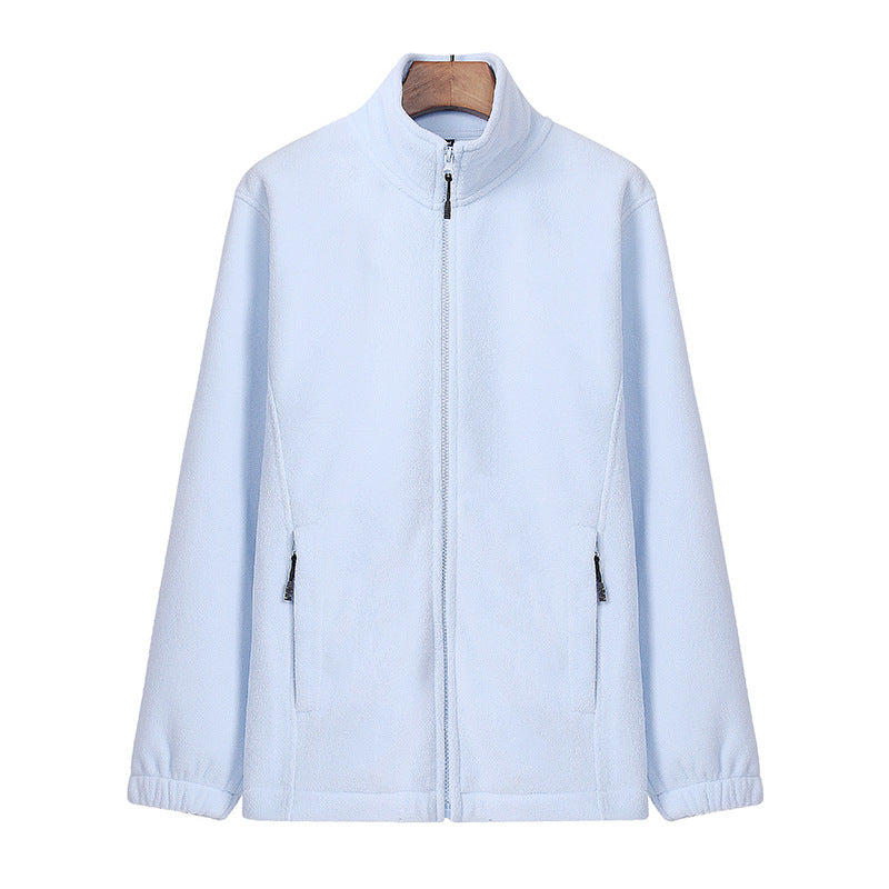 Winter Sports Zipper Polar Fleece Loose Sweater Coat