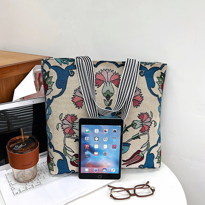 Women's Large Capacity Printed Shoulder Bag