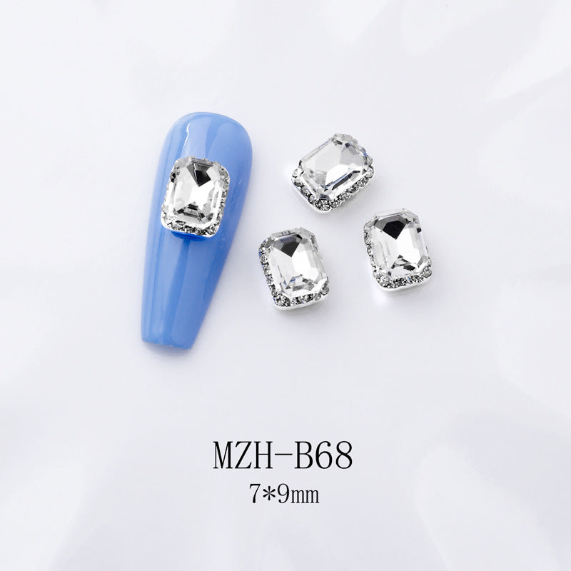 K9 Ultra-Shiny Flat-Back Rhinestones In White For Nail Art Decorations