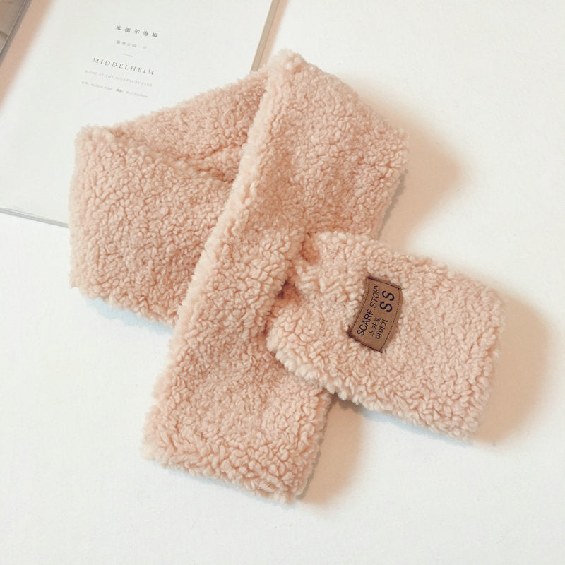 Faux Lamb Wool Warm Student Scarf