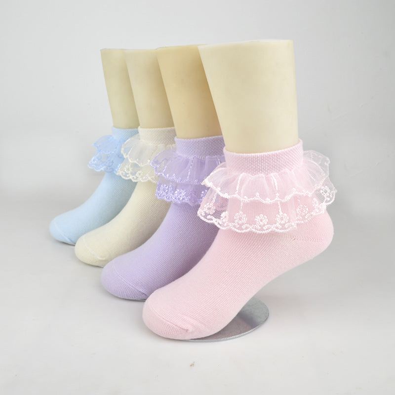 Girls Socks Spring And Autumn Cotton Cute Foreign Style White