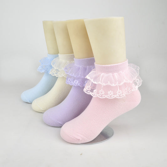 Girls Socks Spring And Autumn Cotton Cute Foreign Style White